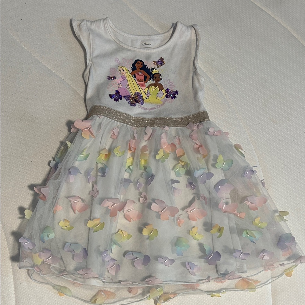 Disney Princess Dress with Pastel Butterflies